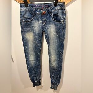 Desigual low rise jean jogger pants